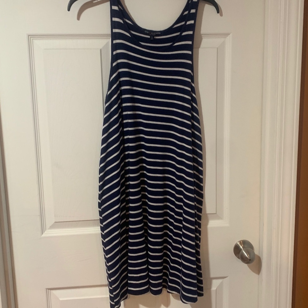 Navy Striped Dress